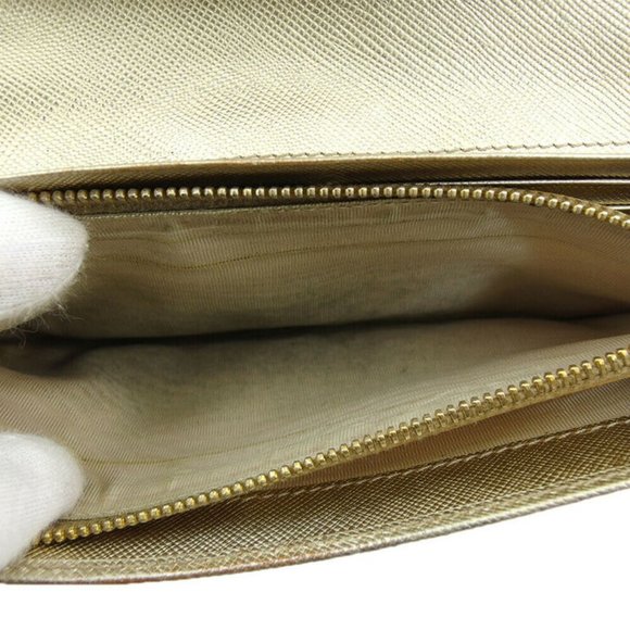 PRADA Long Wallet Logo Safiano Leazer Auth USED G1607 - Picture 4 of 10